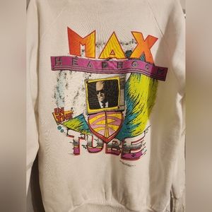 Wow!! IYKYK!! SUPER RARE VINATAGE VALUABLE PIECE! Max Headroom sweatshirt L 1987
